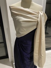 Mark Leslie Bordeaux Champagne Satin Stole 205cm X 47cm Wedding, Shawl Duchess