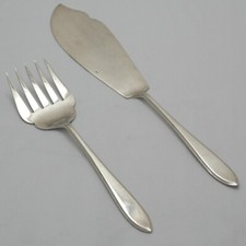 GAINSBOROUGH Design Angora Silver Plate Co Ltd Cutlery Pair of Fish Servers