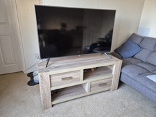 Next Corsica Light Oak TV Unit 2 Drawers