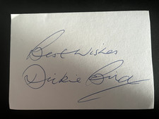 DICKIE BIRD - LATE GREAT CRICKET UMPIRE - SIGNED WHITE CARD