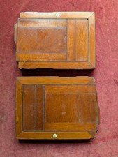 Two Vintage Wooden Double Sided Camera Plates (H)