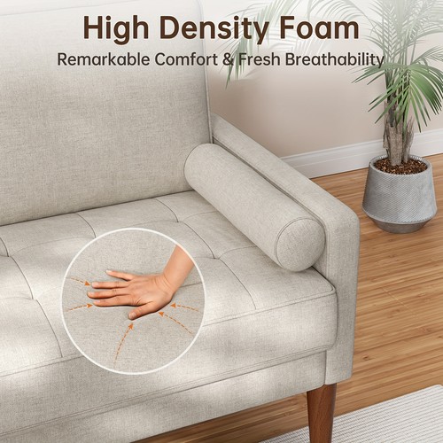Linen sofa with - sofa,