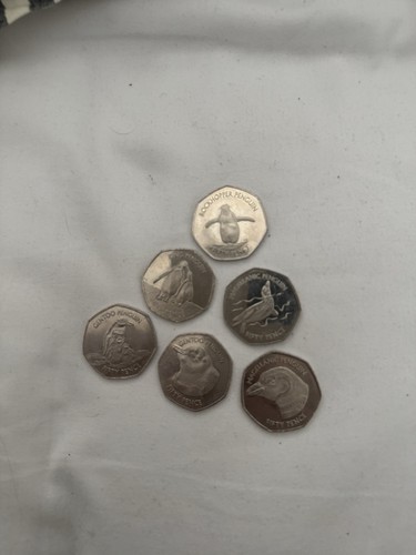 Falkland islands penguin 50p - penguin,
