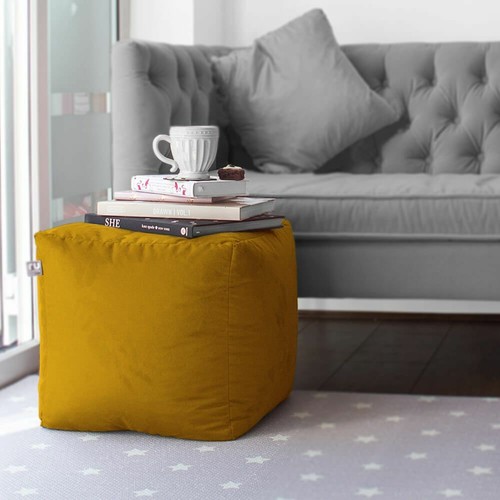 Luxury velvet cube foot - velvet,
