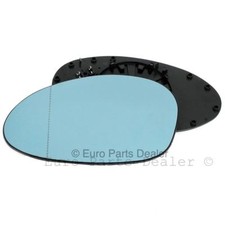 Left side mirror glass with clip for BMW M3 E46 00-06 Blue Aspherical Heated