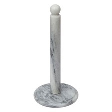 White Marble Free Standing Kitchen Roll Holder Paper Towel Pole Stand Rack Tidy
