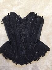 Beautiful Black  Lace And Crystal Catwalk Collection Corset. One Size.