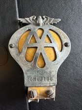 Vintage AA Metal Car Badge