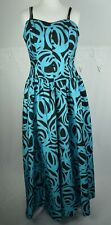Vintage 1980/90s Trina Lewis & Marjon Couture Ball Dress turquoise size 16/42