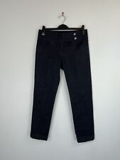karen millen jeans size 12 trousers denim blue slim fit drain pipe skinny