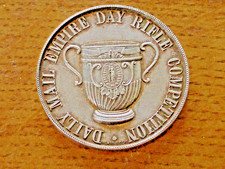 SOLID Silver RIFLE SHOOTING Competition EMPIRE DAY Medal. + HISTORY. Scarce V.G.