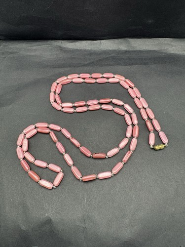Vintage czech satin glass - czech, pink