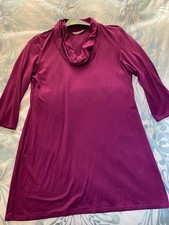 Women's Top Cowl Neck Size 14 BHS Long Sleeve Cerise Pink ￼