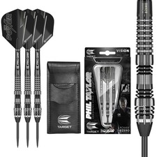 Target Darts Set Phil Taylor Power 8-Zero 4 Black Steel Tip 80% Tungsten Dart