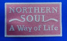 NORTHERN SOUL IRON ON PATCH - A WAY OF LIFE - PINK