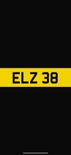 Private Personal Number Plate Reg Cherished Registration ELZ 38 Ella Ellie