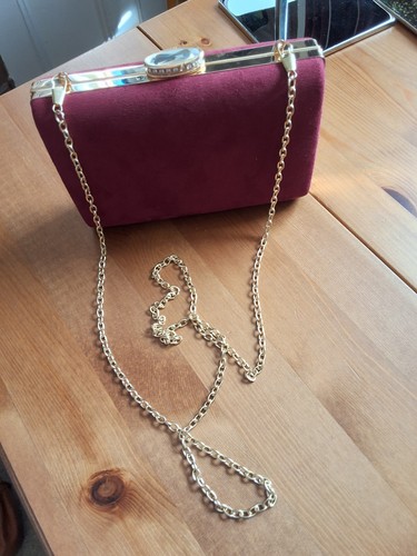 Women burgundy clutch bag by - burgundy,