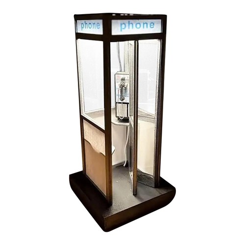 Vintage phonebooth lamp - vintage,