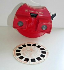 VIEWMASTER MODEL K / 11 SPACE VIEWER RED 1970's RARE WITH PREVIEW REEL   G621