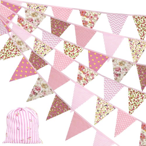 42pcs 12m40ft fabric bunting - 42pcs,