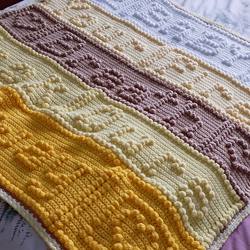 Handmade crochet crib blanket - handmade,