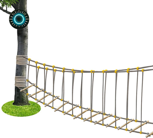 Outdoor bridge rope - ladder, for