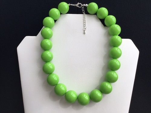 Lime green chunky - , choker
