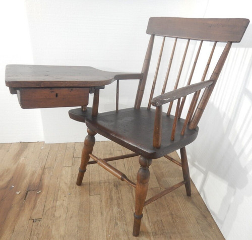 Antique writing arm - chair, with