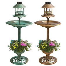 Bird Bath & Feeder With Solar
