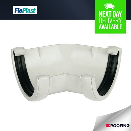 Floplast half round white - half,