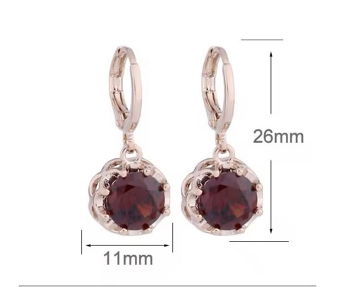9ct rose gold red garnet - gold,