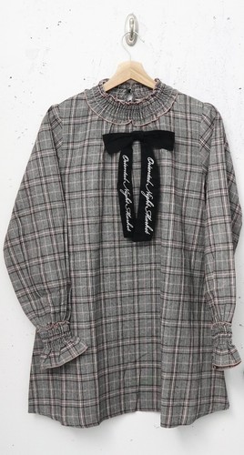 Japanese gray plaid mini - gray,