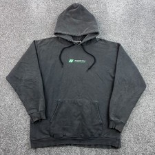 Vintage North Kiteboarding Hoodie Mens Large Black Faded Sweatshirt Surf Skate