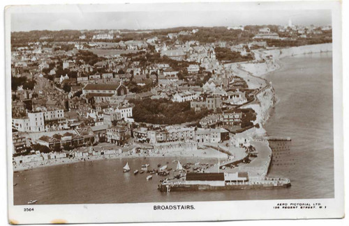 Real photo postcard aerial - real,