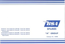 BSA A7 A10 Parts Book Fully illustrated Spares 1958-62 Golden Flash Super Rocket