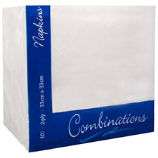 100  Serviettes Paper Napkins Tissue 2-Ply Large 40cm Dinner Party All Colours