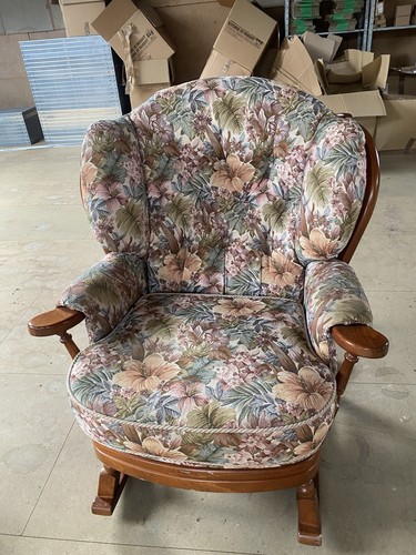 Vintage antique oak rocking - vintage-antique,