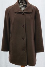 Eastex ladies wool cashmere blend coat brown classic warm smart going out UK 18