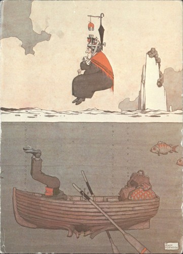 Heath robinson postcard old - w,