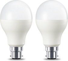 2x Amazon Basics B22 LED Bulbs 14W Warm White Dimmable Bayonet Light Bulbs NEW