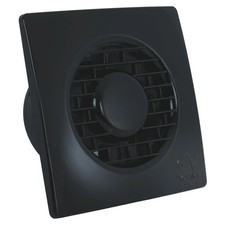 Vortice Axial Bathroom 100/4″ Fan c/w Integral Backdraught Shutter & Timer Black