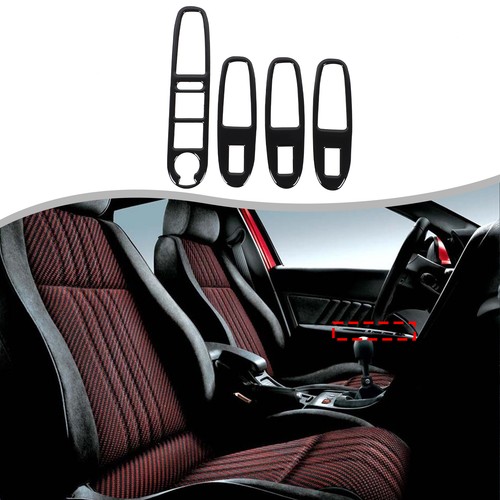 Glossy piano black rear window - black,