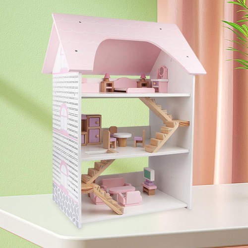 Wooden doll house playhouse - house,
