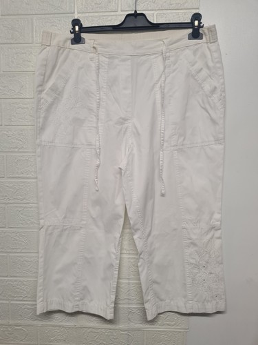 White cropped trousers uk - white,