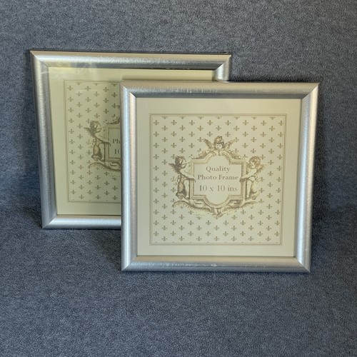 Pair silver photo frames - photo,
