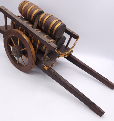 Vintage wooden cart ornament - vintage,