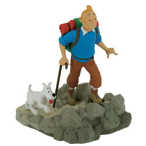 Tintin figurine with - tintin, snowy