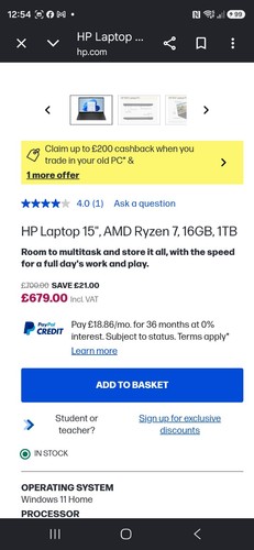 Laptop series 15in - 15in, amd