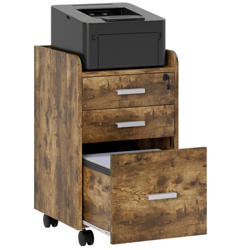 Homcom mobile filing cabinet - homcom,