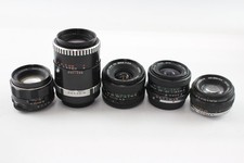 Manual Focus Camera Lenses Inc Olympus 50mm F/1.8, Olympus & Super-Takumar x 5